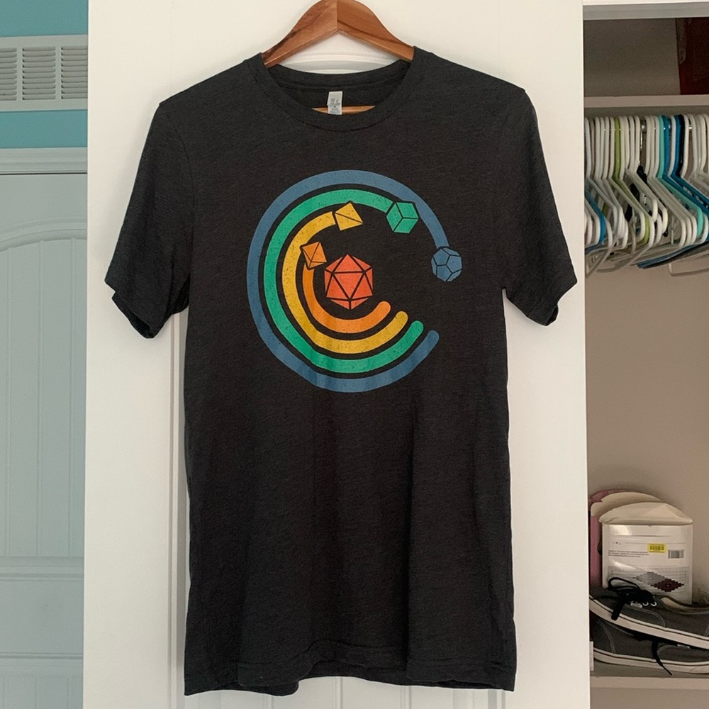 Dungeons & Dragons tee shirt t-shirt heather gray rainbow M medium men’s unisex